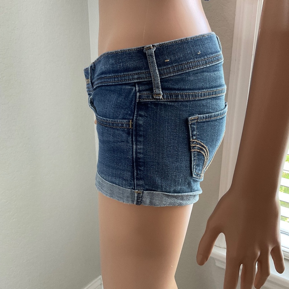 HOLLISTER short shorts Sz 1 blue - Picture 6 of 8